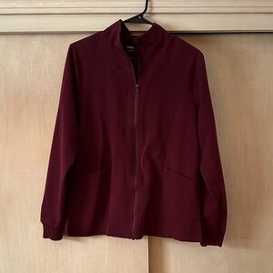 Women’s Mandala Maroon Zip-Up Jacket